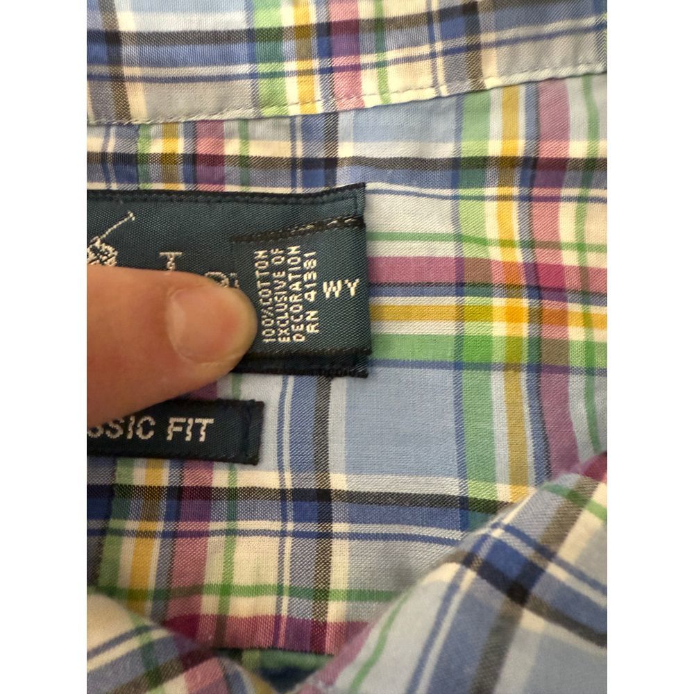 Ralph Lauren XXL Classic Fit Plaid Button Down Long Sleeve Shirt Preppy Spring - Picture 8 of 11